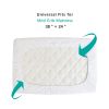 Picture of Mini Crib Mattress Protector Sheets Fitted Waterproof Mini Crib Mattress Pad Cover, Noiseless & Machine Wash 100% Absorbent Mattress Protector Sheet Quilted, White, 38" x 24"