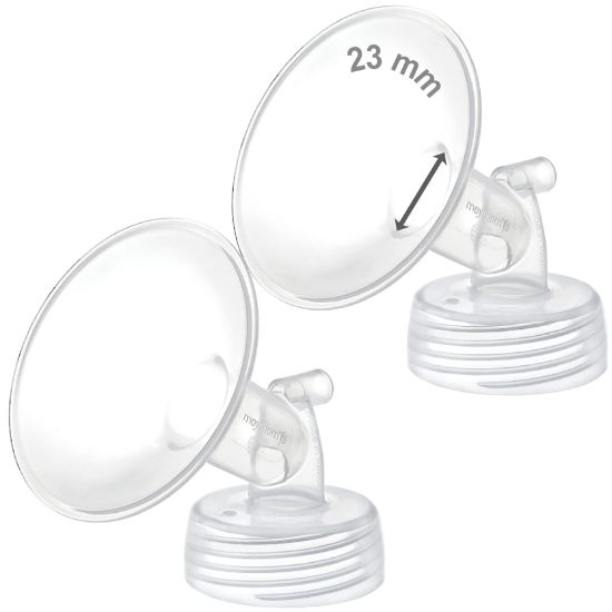 Picture of Maymom Wide Neck Pump Part for Spectra S1/S2 Pumps; Incl Wide Mouth Flange; Not Original Spectra Flange; Replaces Spectra Shield (23 mm Two Flanges)