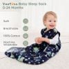 Picture of Yoofoss Baby Sleep Sack 12-18 Months Baby Wearable Blanket 100% Cotton 2-Way Zipper TOG 0.5 Toddler Sleeping Sack 2 Pack