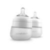 Picture of Nanobébé Flexy Silicone Baby Bottle, Anti-Colic, Natural Feel, Non-Collapsing Nipple, Non-Tip Stable Base, Easy to Clean 2-Pack, White, 5 oz