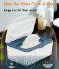 Picture of 2 Pack Wipes Dispenser, Wipe Holder for Baby & Adult, Seposeve Refillable Wipe Container, Keeps Wipes Fresh, One-Handed Operation. Non-Slip, Easy Open/Close Wipes Pouch Case(2 Blue)