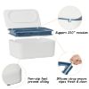 Picture of 2 Pack Wipes Dispenser, Wipe Holder for Baby & Adult, Seposeve Refillable Wipe Container, Keeps Wipes Fresh, One-Handed Operation. Non-Slip, Easy Open/Close Wipes Pouch Case(2 Blue)