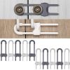 Picture of Jetec 10 Pieces Cabinet Locks for Babies, U-Shaped Proofing Drawers Safety Child Locks Adjustable, Easy to Use Childproof Latch for Knob Handle on Kitchen Door Storage Cupboard Closet (Gray, White)
