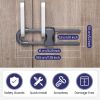 Picture of Jetec 10 Pieces Cabinet Locks for Babies, U-Shaped Proofing Drawers Safety Child Locks Adjustable, Easy to Use Childproof Latch for Knob Handle on Kitchen Door Storage Cupboard Closet (Gray, White)
