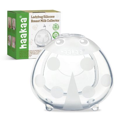 Picture of haakaa Ladybug Milk Collector Breast Milk Saver Breast Shell for Breastfeeding, Collect Breastmilk Leaks, Skin-Friendly and Easy to Wear (1.4oz/40ml,1PC)