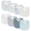 Picture of Konssy Muslin Baby Bibs 8 Pack Baby Bandana Drool Bibs Cotton for Unisex Boys and Girls, Soft Absorbent Set for Teething and Drooling