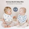 Picture of Konssy Muslin Baby Bibs 8 Pack Baby Bandana Drool Bibs Cotton for Unisex Boys and Girls, Soft Absorbent Set for Teething and Drooling