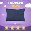Picture of Utopia Bedding Toddler Pillow (Navy, 2 Pack), 13x18 Pillows for Sleeping, Soft and Breathable Cotton Blend Shell, Small Kids Pillow Perfect for Toddler Bed and Travel (Intended for Age 2 and up)