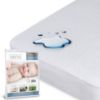 Picture of SafeRest Waterproof Crib Size Mattress Protector - Fitted with Stretchable Pockets - Machine Washable Cotton Mattress Cover for Bed