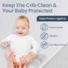 Picture of SafeRest Waterproof Crib Size Mattress Protector - Fitted with Stretchable Pockets - Machine Washable Cotton Mattress Cover for Bed