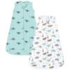 Picture of Hudson Baby Unisex Baby Cotton Wearable Sleeping Bag, Sack, Blanket, Dino Blast Sleeveless, 0-3 Months