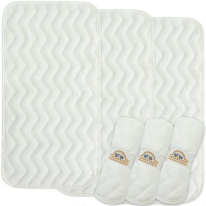 Picture of BlueSnail Waterproof and Portable Baby Changing pad Liners 3 Count,14” x 27”(White)
