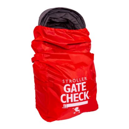 Picture of J.L. Childress Gate Check Bag for Single & Double Strollers - Stroller Bag for Airplane - Large Air Travel Stroller Bag - Red