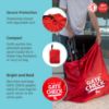 Picture of J.L. Childress Gate Check Bag for Single & Double Strollers - Stroller Bag for Airplane - Large Air Travel Stroller Bag - Red