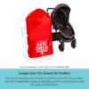 Picture of J.L. Childress Gate Check Bag for Single & Double Strollers - Stroller Bag for Airplane - Large Air Travel Stroller Bag - Red