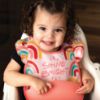 Picture of Tiny Twinkle Silicone Pocket Bibs - Waterproof Bibs Babies, Food Catching, Mess-Proof Bibs for 6-24 Months Old Baby Boy and Girl, Toddlers, 2-Pack (Shine, Happy)