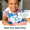 Picture of Tiny Twinkle Silicone Pocket Bibs - Waterproof Bibs Babies, Food Catching, Mess-Proof Bibs for 6-24 Months Old Baby Boy and Girl, Toddlers, 2-Pack (Shine, Happy)
