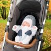Picture of COOLBEBE New 2-in-1 Babybody Supports for Baby Newborn Infants - Extra Soft Stroller Cushion Pads Car Seat Insert, Seasons, Black
