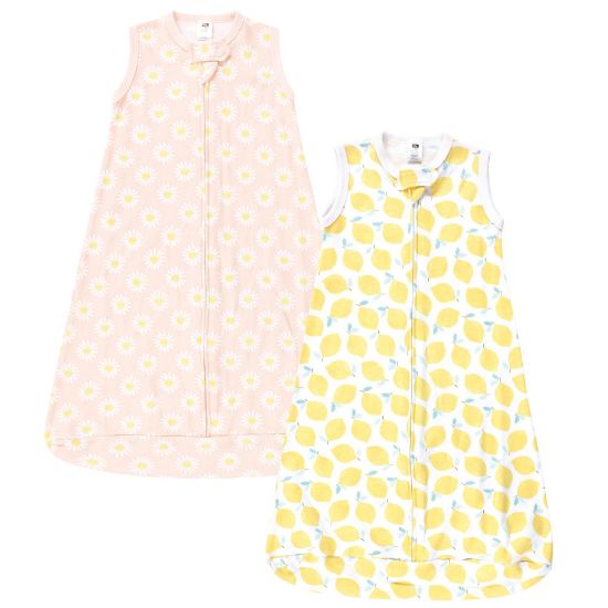 Picture of Hudson Baby Unisex Baby Cotton Wearable Sleeping Bag, Sack, Blanket, Lemon Daisy Sleeveless, 3-9 Months