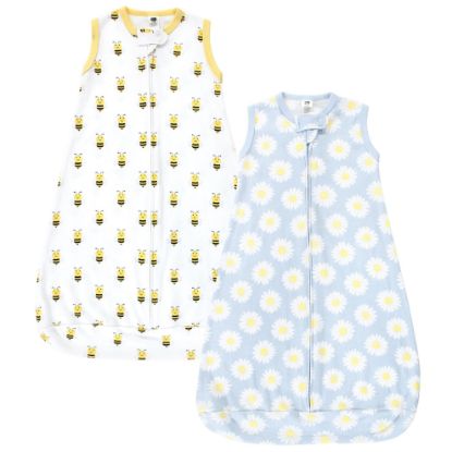 Picture of Hudson Baby Unisex Baby Cotton Wearable Sleeping Bag, Sack, Blanket, Daisy Bee Sleeveless, 3-9 Months