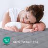 Picture of Yoofoss Waterproof Crib Mattress Protector 2 Pack, Quilted Crib Mattress Pad Cover Ultra Soft and Breathable, Machine Washable Toddler Mattress Protector for Standard Baby Crib Size 52''x28''