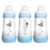 Picture of MAM 9oz Easy Start Anti-Colic Baby Bottles, Medium Flow, Breastfeeding-Like Silicone Nipple Bottle, Reduces Colic, Gas, & Reflux, Easy-to-Clean, BPA-Free, Colors May Vary