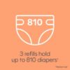 Picture of Diaper Genie Bags Refills 270 Count (Pack of 3) Clean Laundry Scent | Diaper Pail Refills with Max Odor Lock | Holds up to 810 Newborn Diapers
