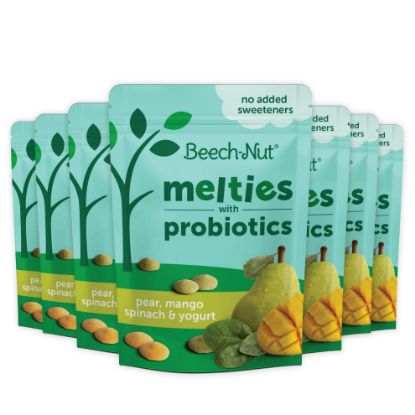 Picture of Beech-Nut Probiotic Melties Baby & Toddler Snack Melts, Pear Mango Spinach Yogurt, 1 oz (7 Pack)