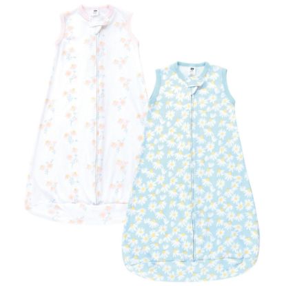 Picture of Hudson Baby Unisex Baby Cotton Long-Sleeve Wearable Sleeping Bag, Sack, Blanket, Mixed Daisy, 3-9 Months