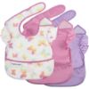 Picture of Tiny Twinkle Mess-Proof Baby Bib - Waterproof Bib for Baby Girl - Machine Washable - Adjustable Closure - PVC, BPA, & Phthalate Free - Great for Travel - Baby Food Bibs (3 Pack, Butterfly)