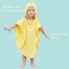 Picture of HIPHOP PANDA Hooded Towel - Rayon Made from Bamboo, Bath Towel with Bear Ears for Newborn, Babie, Toddler, Infant - Absorbent Large Baby Towel - Yellow Duck, 21.5 x 22.5 Inch