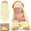 Picture of KeaBabies Baby Hooded Towel - Viscose Derived from Bamboo Baby Towel, Toddler Bath Towel, Infant Towels, Large Hooded Towel, Soft Baby Towels with Hood for Girls, Babies, Newborn Boys (Lion)