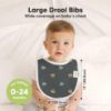 Picture of 8-Pack Organic Baby Bibs for Boys, Girls - Soft Cotton Drooling and Teething Bibs for Baby Girl & Boy, Extra Absorbent, Easy to Clean & Put On for Toddler, Newborn, Infant 0-24 Months (Cosmo)