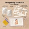 Picture of Baby Hand and Footprint Kit - Clay Handprint Keepsake Frame, Newborn Nursery Picture Frame, Personalized New Mom Gifts for Baby Shower & Registry (Soft Lilac)