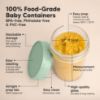 Picture of KeaBabies 4pk 8oz Glass Baby Food Containers with Lids - Leak-Proof, Microwavable Small Glass Jars, Baby Purees & Toddler Snack Storage Containers, BPA-Free, Dishwasher & Freezer Safe (Musk Dusk)