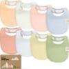 Picture of 8-Pack Organic Baby Bibs for Boys, Girls - Soft Cotton Drooling and Teething Bibs for Baby Girl & Boy, Extra Absorbent, Easy to Clean & Put On for Toddler, Newborn, Infant 0-24 Months(Dew)