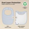Picture of 8-Pack Organic Baby Bibs for Boys, Girls - Soft Cotton Drooling and Teething Bibs for Baby Girl & Boy, Extra Absorbent, Easy to Clean & Put On for Toddler, Newborn, Infant 0-24 Months(Dew)