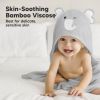 Picture of KeaBabies Hooded Baby Towel for Newborn - Viscose Derived from Bamboo Large Baby Bath Towels with Hood for Boys, Girls, Toddler, Extra Absorbent & Soft Newborn Bath Essentials (Elephant)
