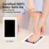 Picture of Inkless Hand and Footprint Kit, Boy, Girl, Newborn Keepsake - No Mess Ink Pad for Baby Handprint, Clean Touch Dog Paw Print Kit, Personalized Baby Shower Gifts, First Mother's Day (Onyx Black)