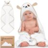 Picture of KeaBabies Hooded Baby Towel for Newborn - Viscose Derived from Bamboo Large Baby Bath Towels with Hood for Boys, Girls, Toddler, Extra Absorbent & Soft Newborn Bath Essentials (Dog)