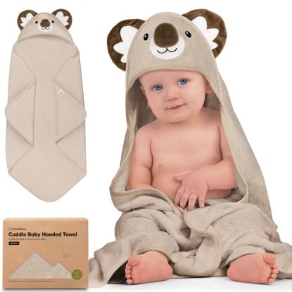 Picture of KeaBabies Baby Hooded Towel - Viscose Derived from Bamboo Baby Towel, Toddler Bath Towel, Infant Towels, Large Hooded Towel, Soft Baby Towels with Hood for Girls, Babies, Newborn Boys (Koala)