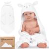 Picture of KeaBabies Hooded Baby Towel for Newborn - Viscose Derived from Bamboo Large Baby Bath Towels with Hood for Boys, Girls, Toddler, Extra Absorbent & Soft Newborn Bath Essentials (Lamb)