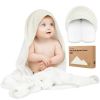 Picture of KeaBabies Hooded Baby Towel for Newborn - Viscose Derived from Bamboo Large Baby Bath Towels with Hood for Boys, Girls, Toddler, Extra Absorbent & Soft Newborn Bath Essentials (Rainbow)