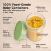 Picture of KeaBabies 4pk 8oz Glass Baby Food Containers with Lids - Leak-Proof, Microwavable Small Glass Jars, Baby Purees & Toddler Snack Storage Containers, BPA-Free, Dishwasher & Freezer Safe (Nord)