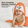 Picture of KeaBabies Hooded Baby Towel for Newborn - Viscose Derived from Bamboo Large Baby Bath Towels with Hood for Boys, Girls, Toddler, Extra Absorbent & Soft Newborn Bath Essentials (Fox)