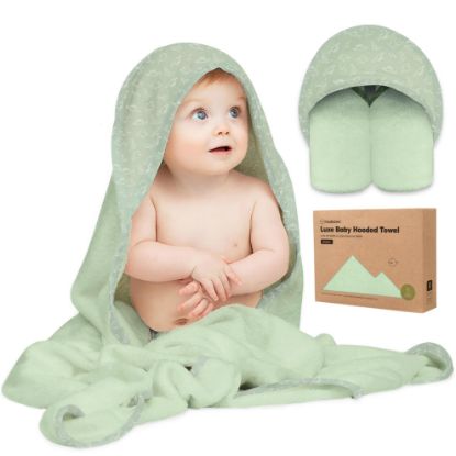 Picture of KeaBabies Baby Hooded Towel - Viscose Derived from Bamboo Baby Towel, Toddler Bath Towel, Infant Towels, Large Hooded Towel, Soft Baby Towels with Hood for Girls, Babies, Newborn Boys (Dinos)
