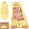 Picture of KeaBabies Hooded Baby Towel for Newborn - Viscose Derived from Bamboo Large Baby Bath Towels with Hood for Boys, Girls, Toddler, Extra Absorbent & Soft Newborn Bath Essentials (Giraffe)
