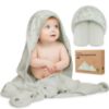 Picture of KeaBabies Baby Hooded Towel - Viscose Derived from Bamboo Baby Towel, Toddler Bath Towel, Infant Towels, Large Hooded Towel, Soft Baby Towels with Hood for Girls, Babies, Newborn Boys (Serenity)