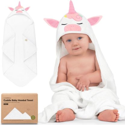 Picture of KeaBabies Baby Hooded Towel - Viscose Derived from Bamboo Baby Towel, Toddler Bath Towel, Infant Towels, Large Hooded Towel, Soft Baby Towels with Hood for Girls, Babies, Newborn Boys (Unicorn)