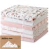 Picture of Organic Burp Cloths Baby Boy, Girl - 6-Pack Large Cotton Burping Cloths for Babies, Spit Up Rags, Super Absorbent, Ultra Soft Newborn Rag, Gender Neutral, Machine Washable, Durable(Sweet Charm)